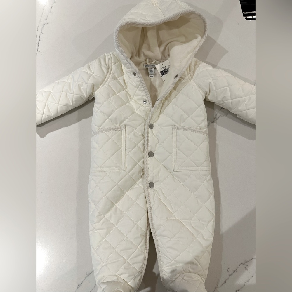 Ralph Lauren cream baby bunting suit